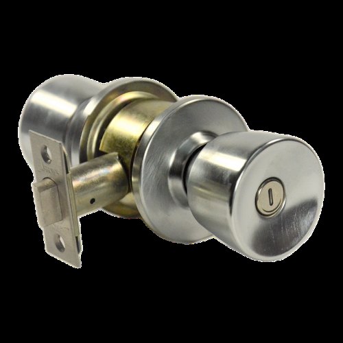 Arrow Lock MK Series Privacy Darrin Knob Lock Brushed Chrome Finish - 2-3/8in Backset - Keyway: N/A