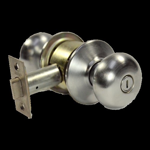 Arrow Lock MK Series Privacy Tudor Knob Lock Brushed Chrome Finish - 2-3/4in Backset - Keyway: N/A