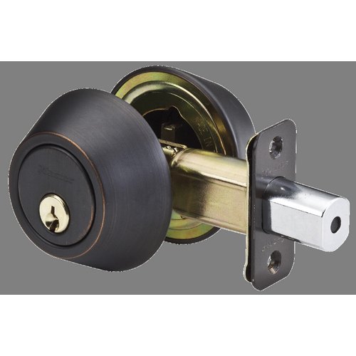 Master Lock DS0712PKA4S Double Cylinder Deadbolt Grade 3, SC1 Keyway, Adjustable Backset, Aged Bronze Finish