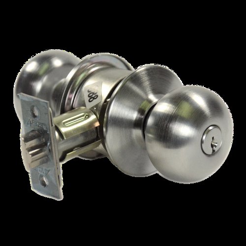 Arrow Lock MK Series Storeroom Tudor Knob Lock Brushed Chrome Finish - 2-3/8in Backset - Keyway: SC1