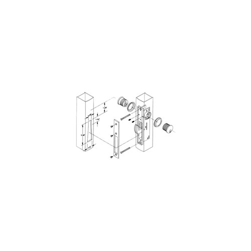 Hooklock Dbl CYL Alum 31/32" BS