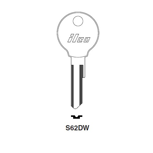 Ilco S62DW uncut key blank for VW