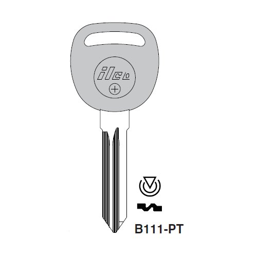 Ilco B111-PT-300 uncut key blank