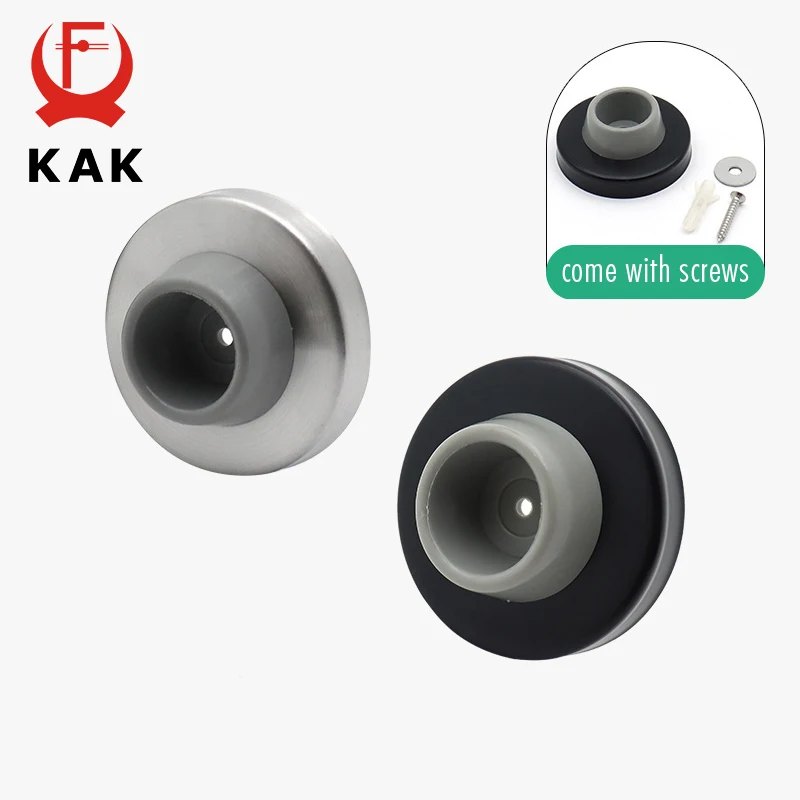 KAK silicone rubber door stopper in black