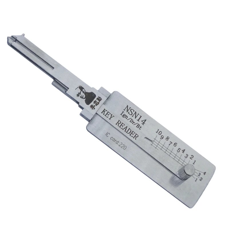 Lishi NSN14 Key Reader Locksmith Tool Flat Milling for Tiida/Yida/Livina/Sylphy/Teana Models