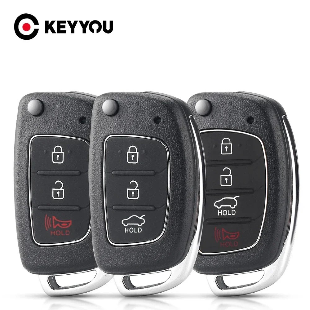 KEYYOU Flip Folding Remote Auto Car Key Shell Case For Hyundai Solaris IX35 IX45  HB20 Verna Solaris