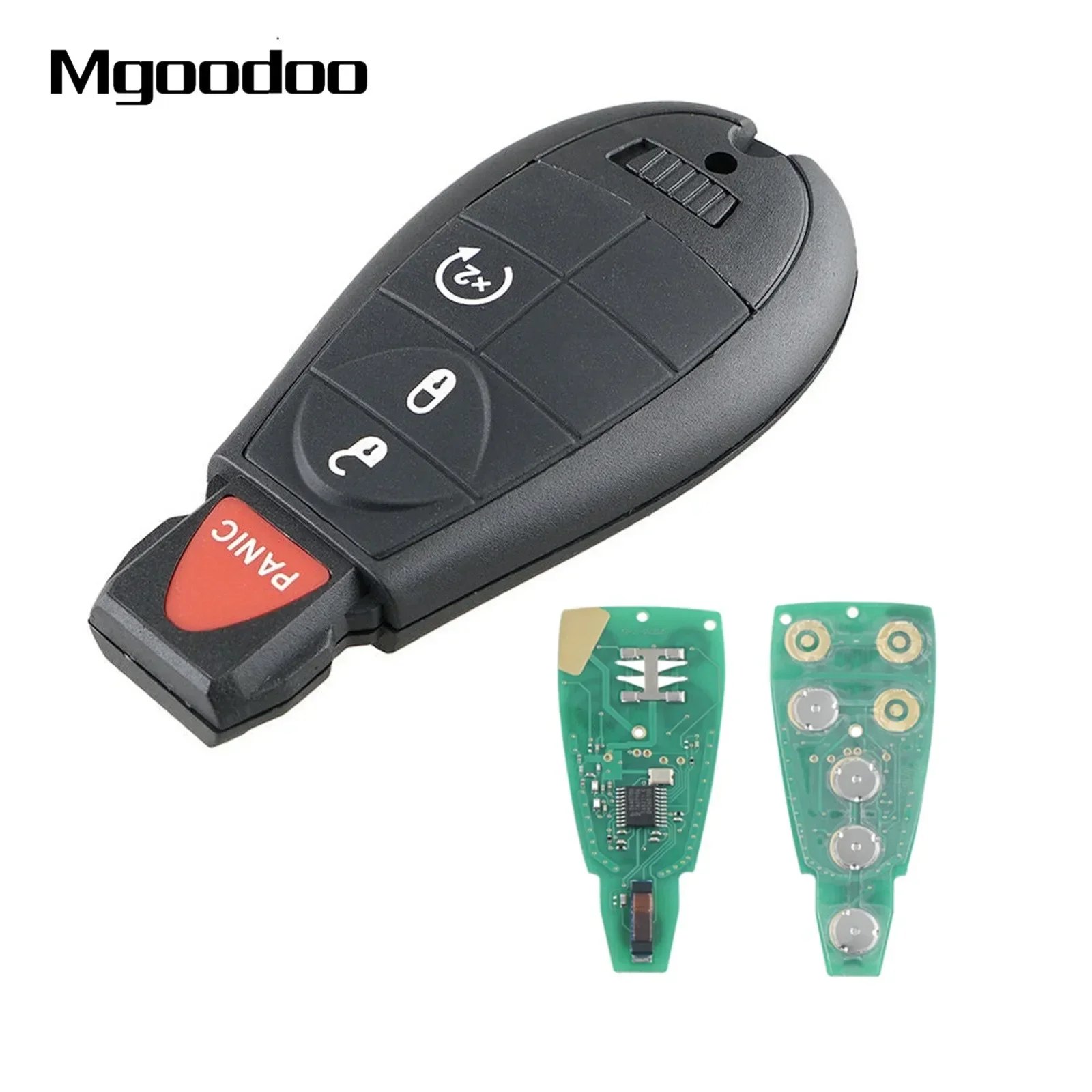 Mgoodoo 4 Buttons 433MHz Remote Smart Key Fob For Dodge RAM 1500 2500 3500 2013-2018 With Remote Start FCC ID: GQ4-53T GQ453T