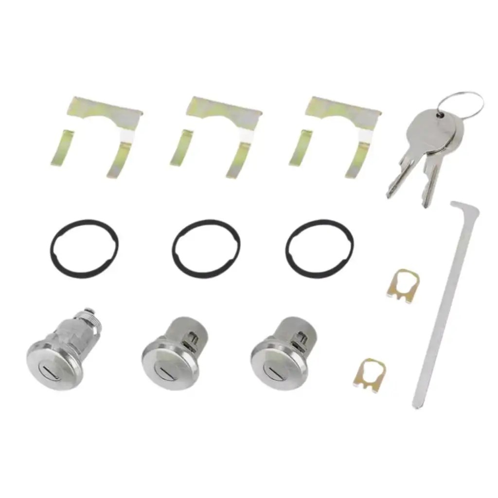 Professional Car Door Lock Cylinder Set 654394765282 Durable Metal Accessories for Oldsmobile Cutlass 1965-1967