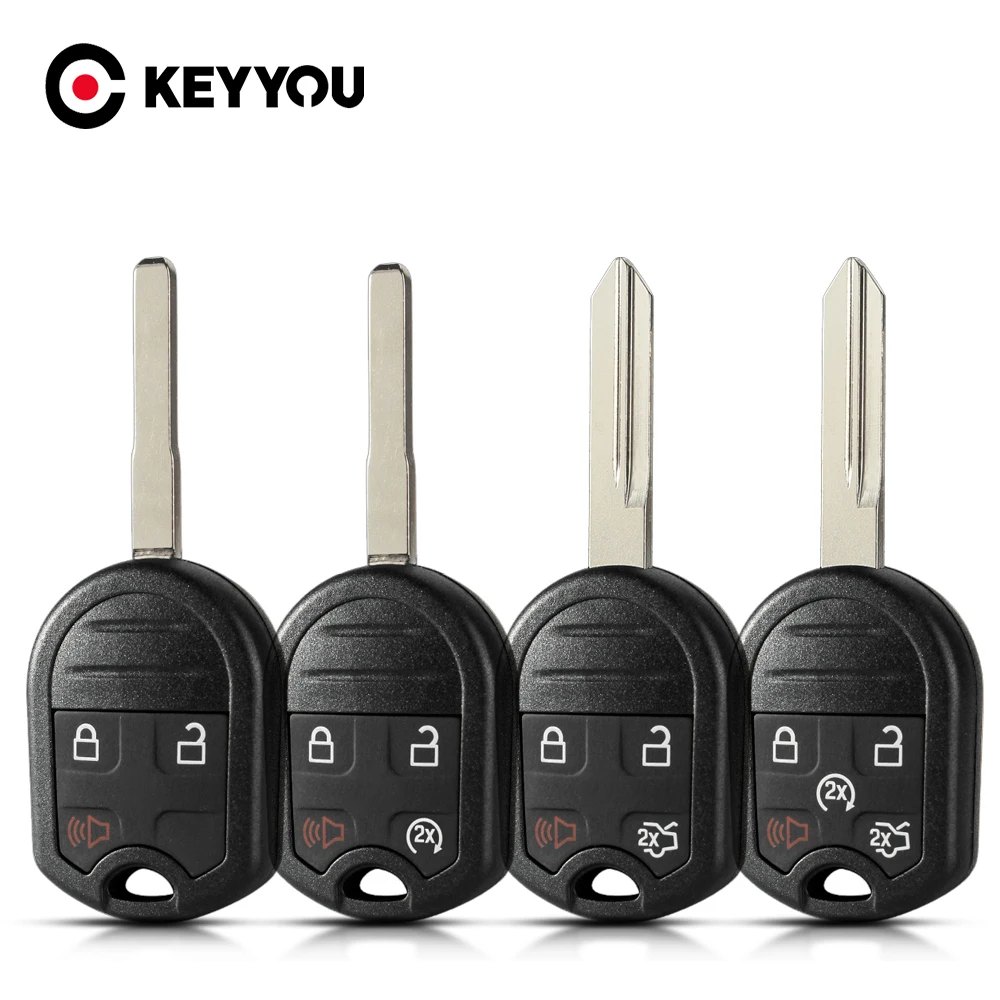 KEYYOU Remote Car Key Shell Case For Ford Edge Explorer Ranger Mustang Expedition Taurus Escape Flex Focus Fusion 2007-2015