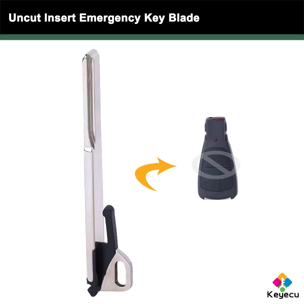 Mercedes uncut emergency key blade insert