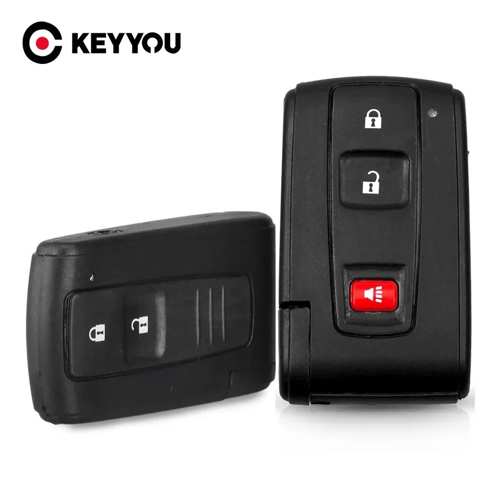 KEYYOU 2/3 Buttons Keyless Remote Key Shell For Toyota Prius Corolla Verso Camry Smart Car Key Case Replacement